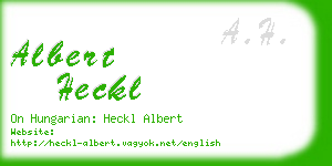 albert heckl business card